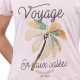 Tee Shirt Femme STERED Voyage En Eaux Salées Rose Poudré