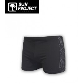 Maillot De Bain Boxer Homme SUN PROJECT Barbar Black - Breizh Rider