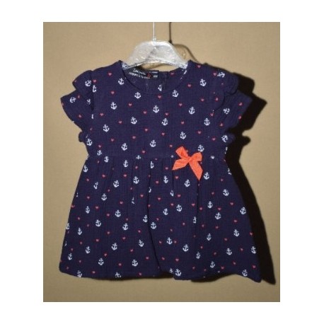 Robe Bébé Papylou Touquet Rayé Marine