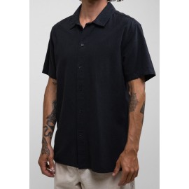 RHYTHM Classic Linen Vintage Black Shirt