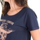 Tee Shirt Femme STERED Breizh-surfer Marine