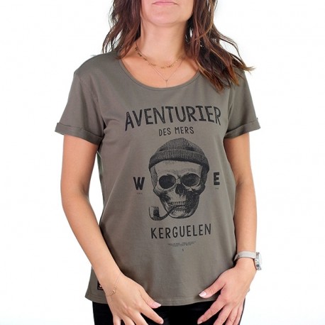 Tee Shirt Woman STERED Aventurier Des Mers khaki