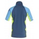 Junior C-Skins Rash X Short Sleeve Vest Navy Lime Blue