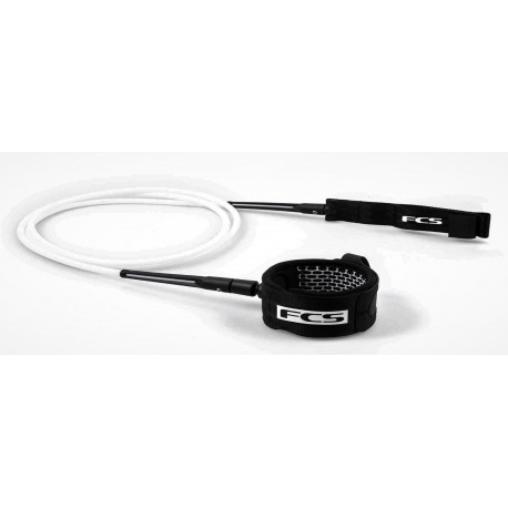 Leash FCS Comp Essential 6' White Black