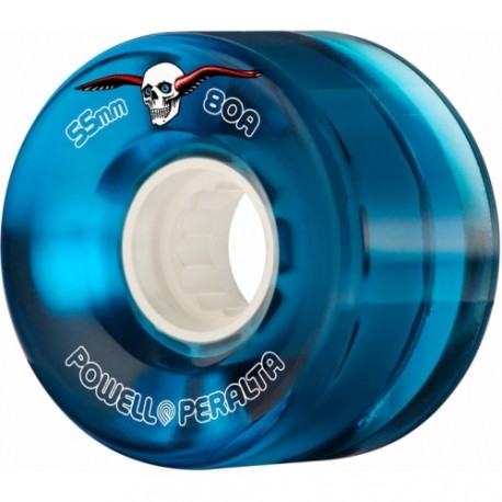 Powell Peralta Clear Cruiser Skateboard Wheels Blue 55mm 80A