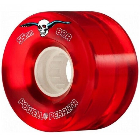 Roues Powell Peralta Clear Cruiser Red 55mm 80A