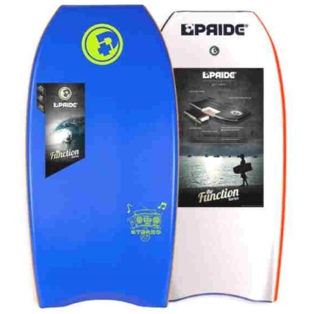 Pride Bodyboard The Stereo PE Recycled 40" Aqua Blue White