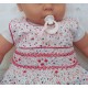 Hand-Embroidered Hand Embroidered Baby Dress Emma White