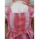 Hand-Embroidered Hand-Embroidered Baby Dress Aélya Pink Striped