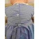 Hand-Embroidered Hand-Embroidered Baby Dress Ocean Stripe Blue