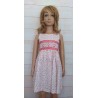 Robe Enfant à Smocks Artisanale Brodé Main Emma Blanche