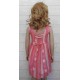 Hand-Embroidered Hand-Embroidered Child's Dress Aélya Striped Pink