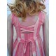 Hand-Embroidered Hand-Embroidered Child's Dress Aélya Striped Pink