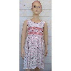 Hand Embroidered Hand Embroidered Junior Smocked Dress Emma White