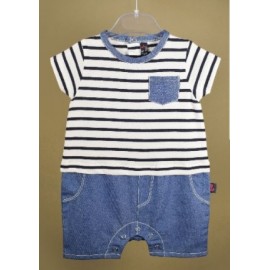 Baby Playsuit Papylou Castets Striped blue