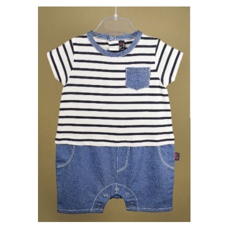 Baby Playsuit Papylou Castets Striped blue