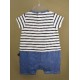 Baby Playsuit Papylou Castets Striped blue