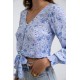 RHYTHM Bloom Long Sleeve Whisper Blue Top