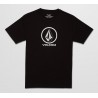 Tee Shirt Junior Volcom Circle Stone Black