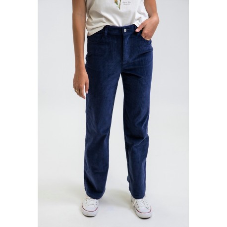 RHYTHM Corduroy High Waisted Lounge Navy Women's Pants