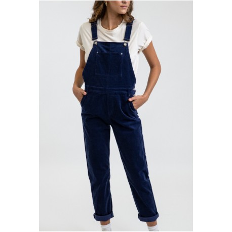 RHYTHM Women's Dungarees Mila Corduroy Overall Navy