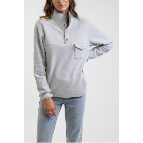 RHYTHM Echo Snap T Woman Sweatshirt Gray