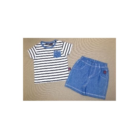 Ensemble Enfant Tee Shirt et Short PAPYLOU Lacanau Dp