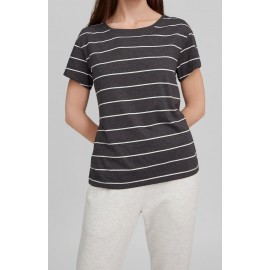 Tee Shirt O'Neill Essential Round Neck Black With White