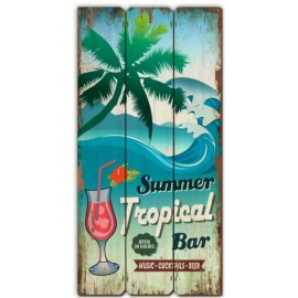 Wooden Table Tropical Bar