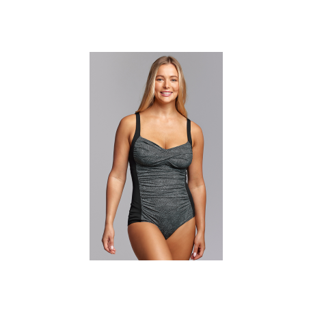 FUNKITA Ruched Black 1 Piece Swimsuit