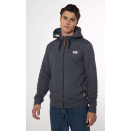 Protest Oxfordy Deep Ocean Zip Sweatshirt