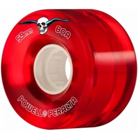 Powell Peralta Clear Cruiser Skateboard Wheels Red 59mm 80A