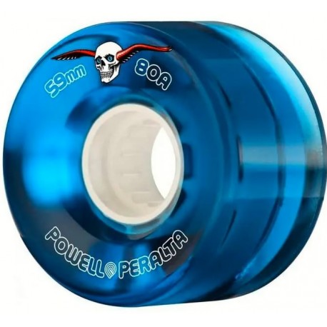 Powell Peralta Clear Cruiser Skateboard Wheels Blue 59mm 80A