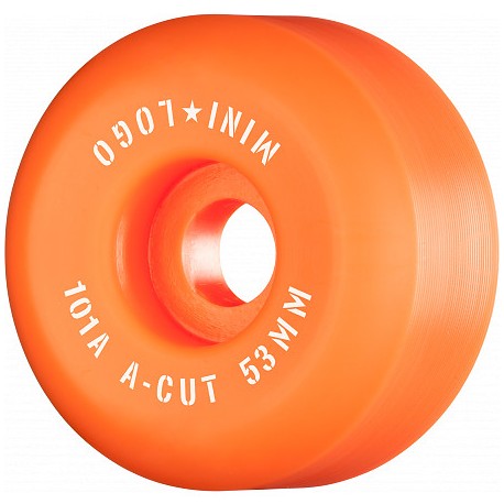 Mini Logo Wheels A Cut 53mm 90A Orange