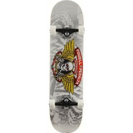 Powell Peralta Winged Ripper 8.0"Silver Complete Skateboard