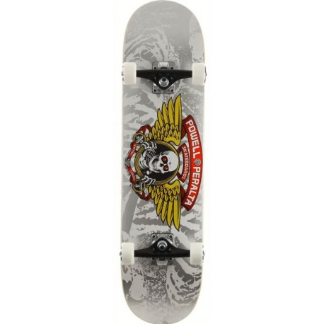 Powell Peralta Winged Ripper 8.0"Silver Complete Skateboard