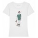 Tee Shirt Femme OCEAN PARK Sea Surf Cat Blanc