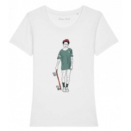 Tee Shirt Woman OCEAN PARK Frida Skate White
