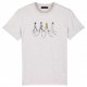 Tee Shirt Homme OCEAN PARK Surf Road Blanc Cassé Chiné