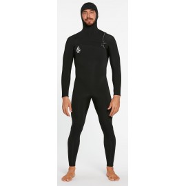 Volcom Modulator Hood Chest Zip 5/4/3mm Men Wetsuits Black