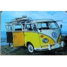 Plaque Metal Yellow Camper