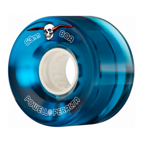 Powell Peralta Clear Cruiser Skateboard Wheels Blue 63mm 80A