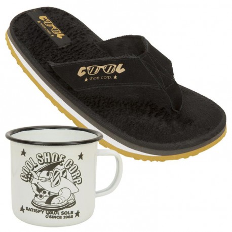 Cosy Box COOL SHOE Tong Black et Mug