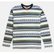 RHYTHM Libre Stripe Vintage Men's Long Sleeve Tee Shirt Olive