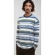 RHYTHM Libre Stripe Vintage Men's Long Sleeve Tee Shirt Olive