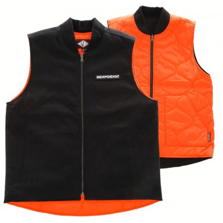 Blouson Sans Manche Independent Groundwork Réversible Black/Orange