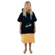 All-in V Flash Line Black Coral Poncho