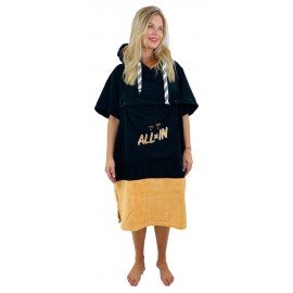 All-in V Flash Line Black Coral Poncho