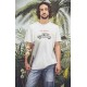 OCEAN PARK Surf Road Men's Tee Shirt Off White Heather