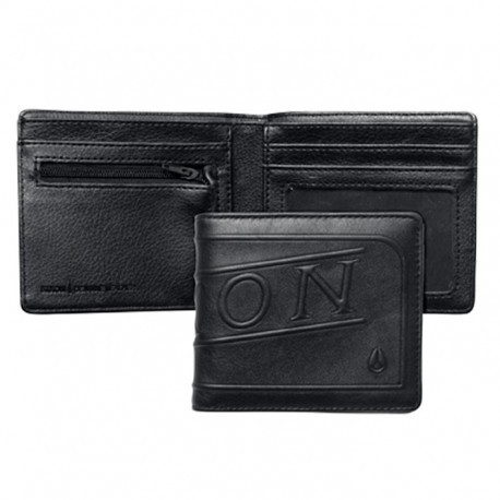 Portefeuille Nixon Labelled Bi Fold Zip Wallet Black